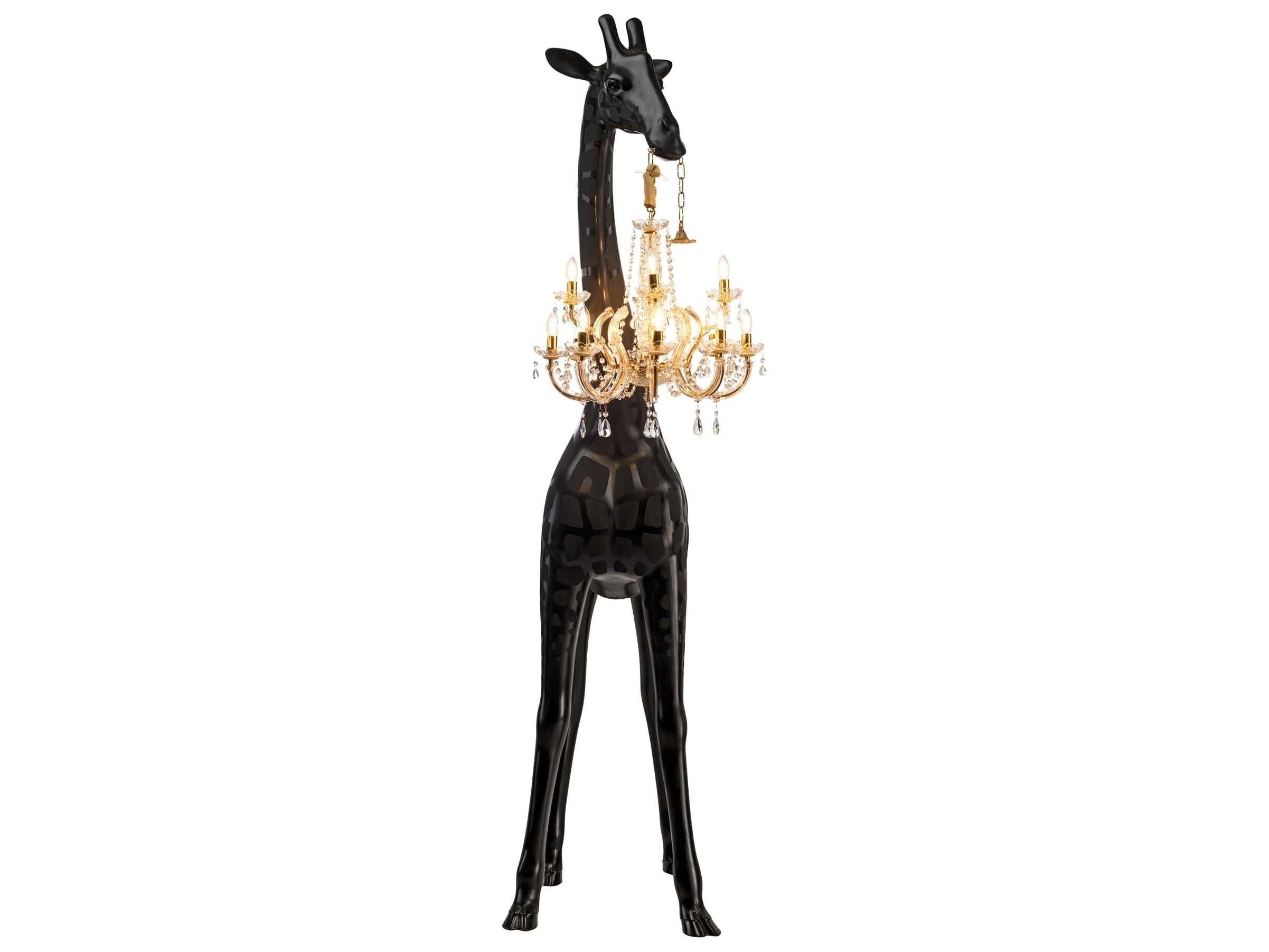 Qeeboo Giraffe In Love Black Floor Lamp