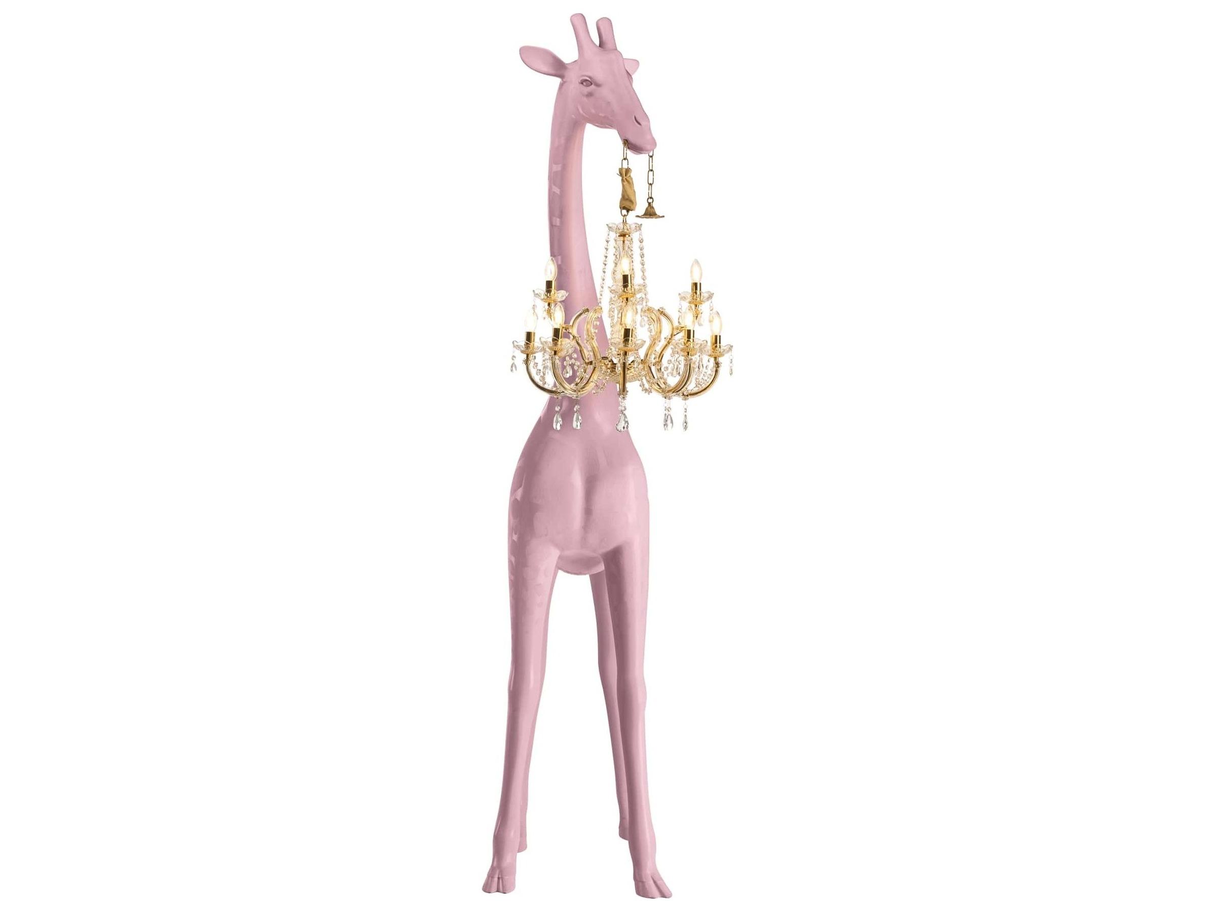 Qeeboo Giraffe In Love Pink Floor Lamp
