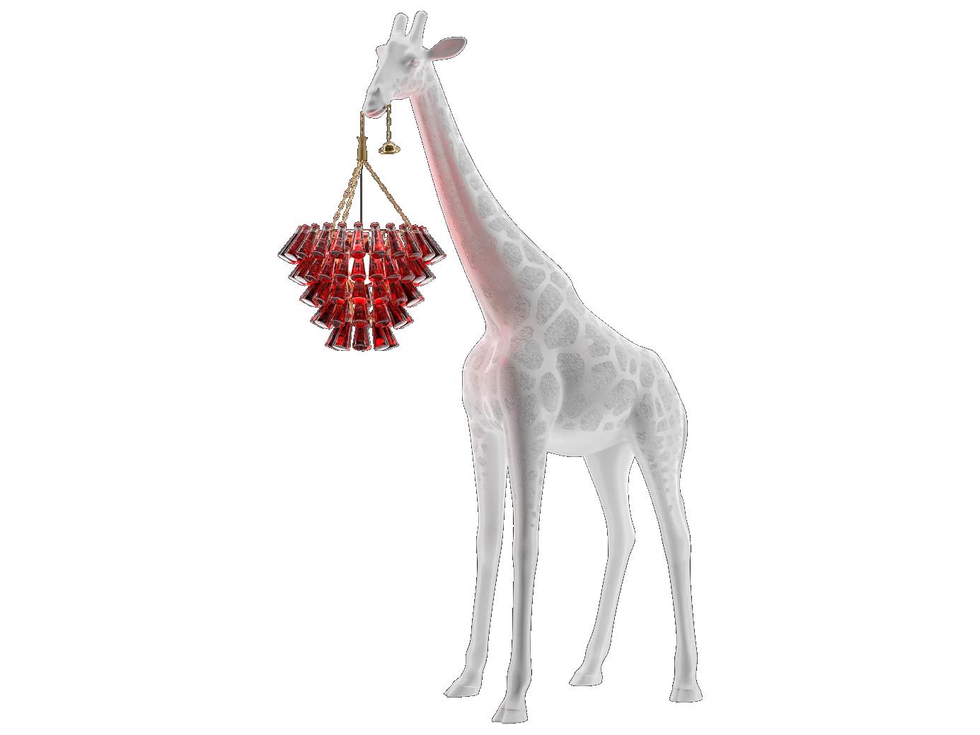 Qeeboo Giraffe In Love White Floor Lamp
