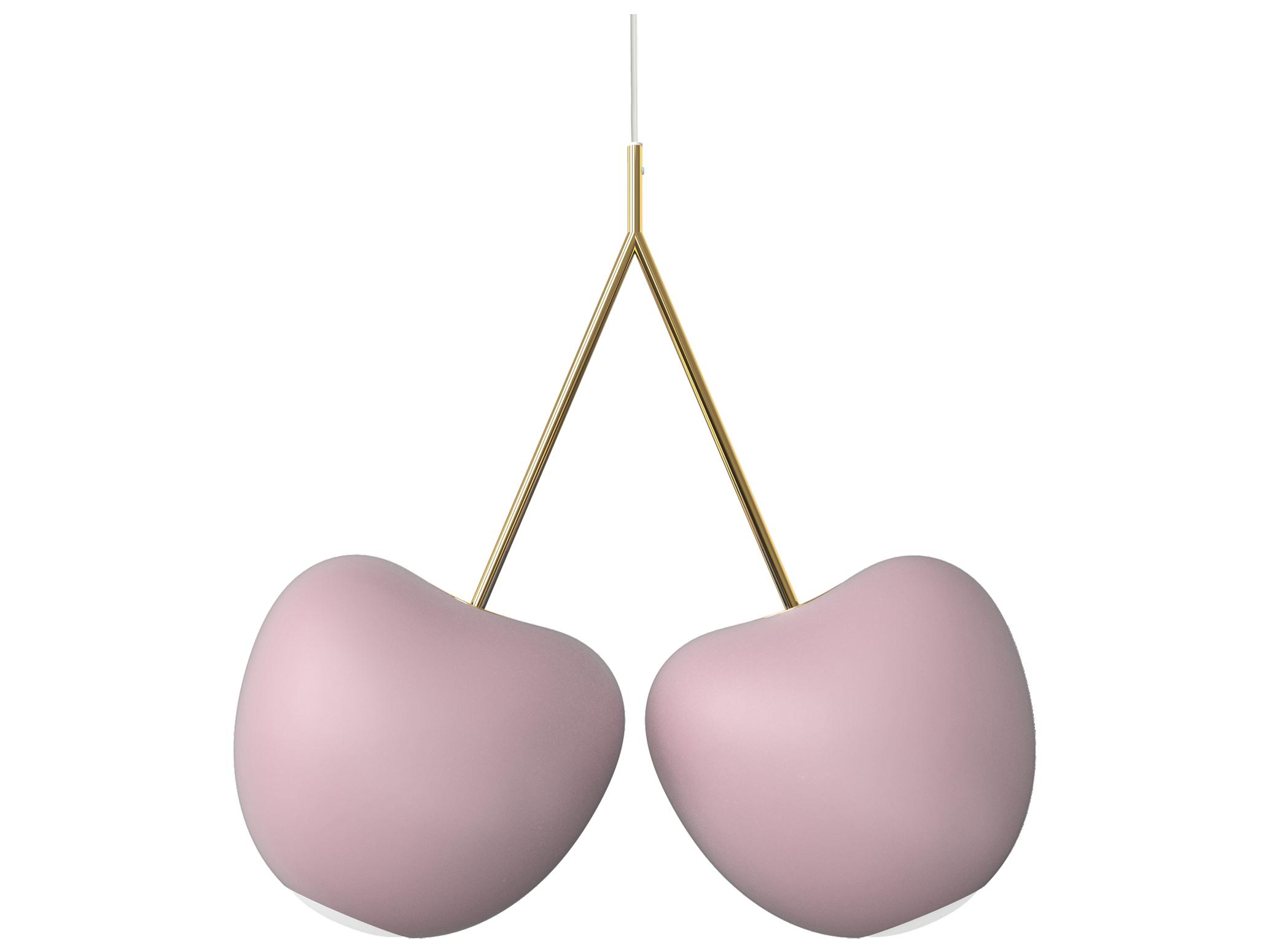 Qeeboo Cherry 2-Light Pink Globe Pendant