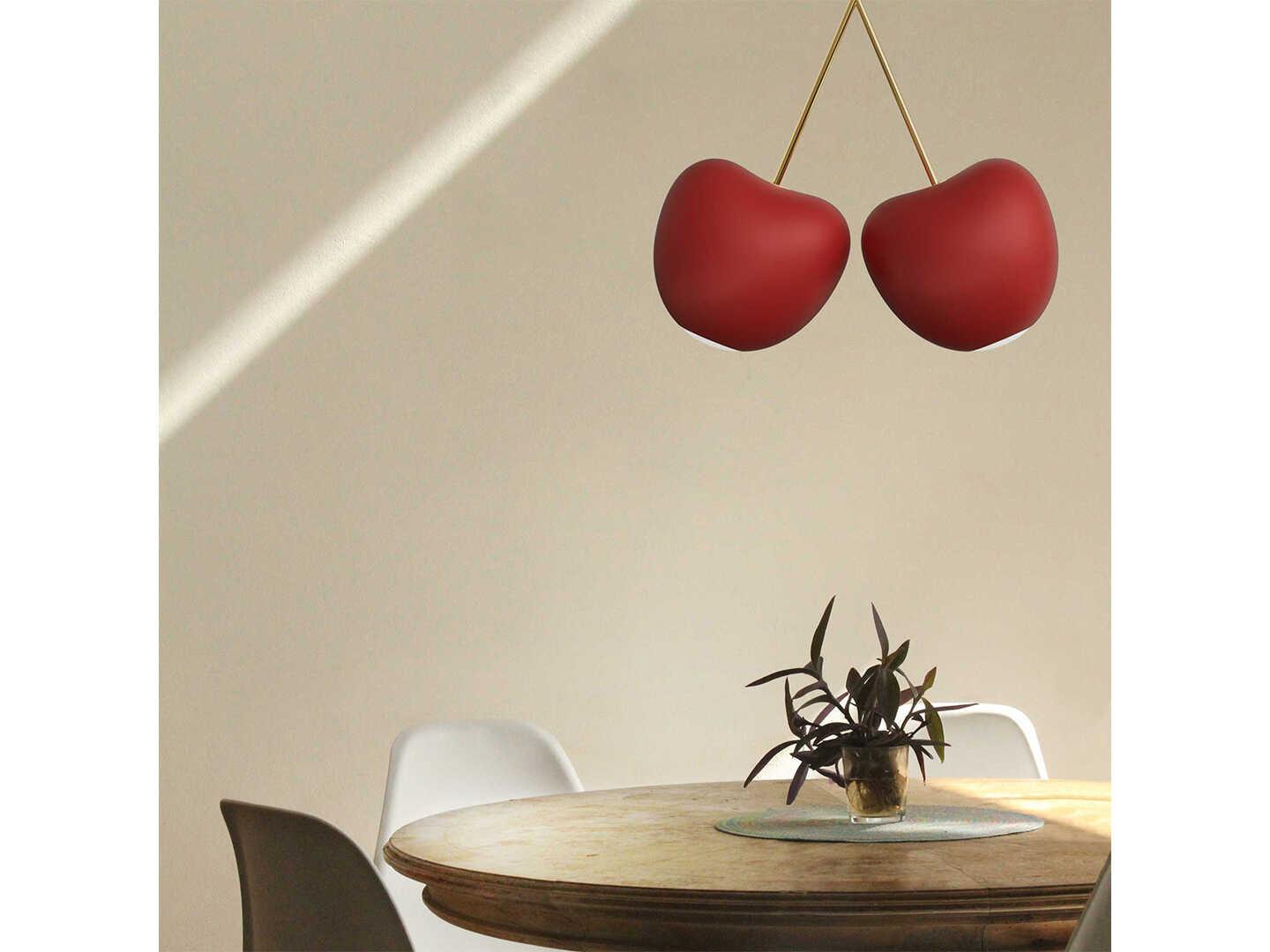 Qeeboo Cherry 2-Light Red Mix Globe Pendant