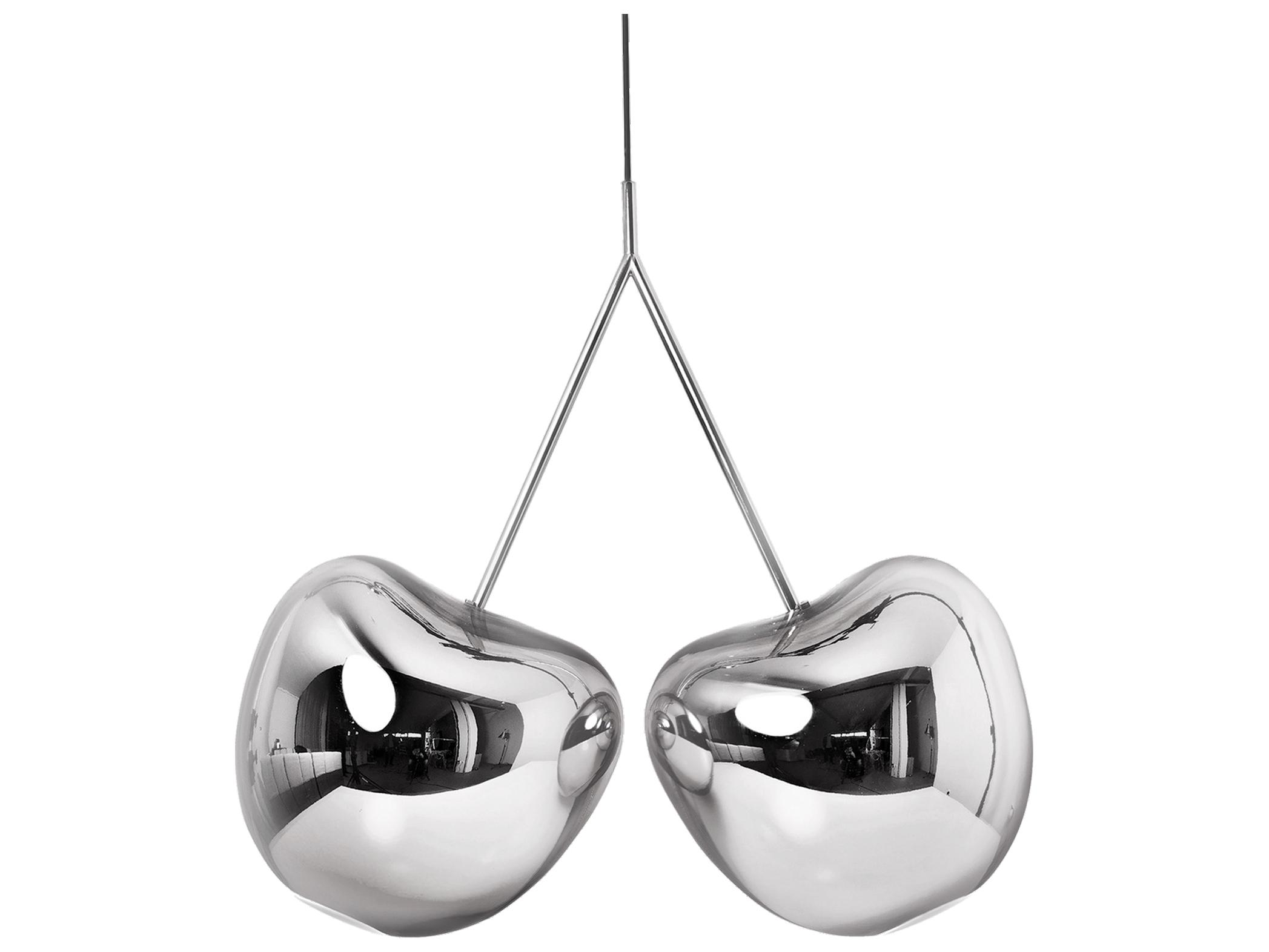 Qeeboo Cherry 2-Light Silver Globe Pendant