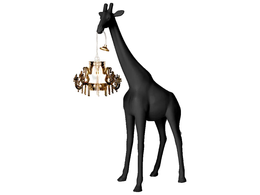 Qeeboo Giraffe In Love Black Floor Lamp