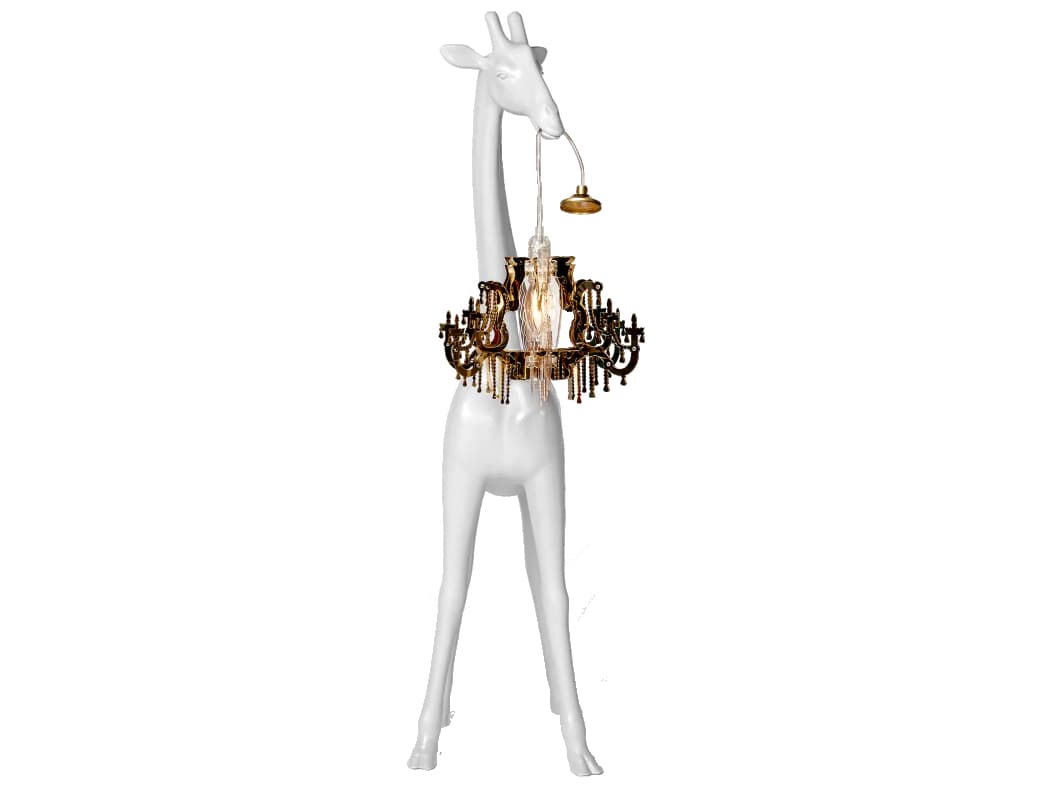 Qeeboo Giraffe In Love White Floor Lamp