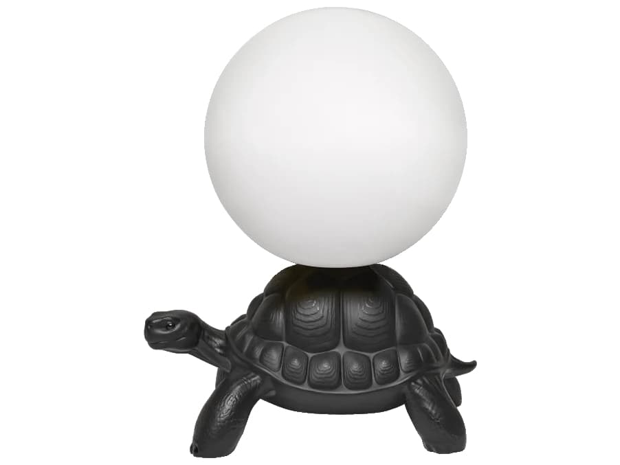 Qeeboo Turtle Carry Black Buffet Lamp