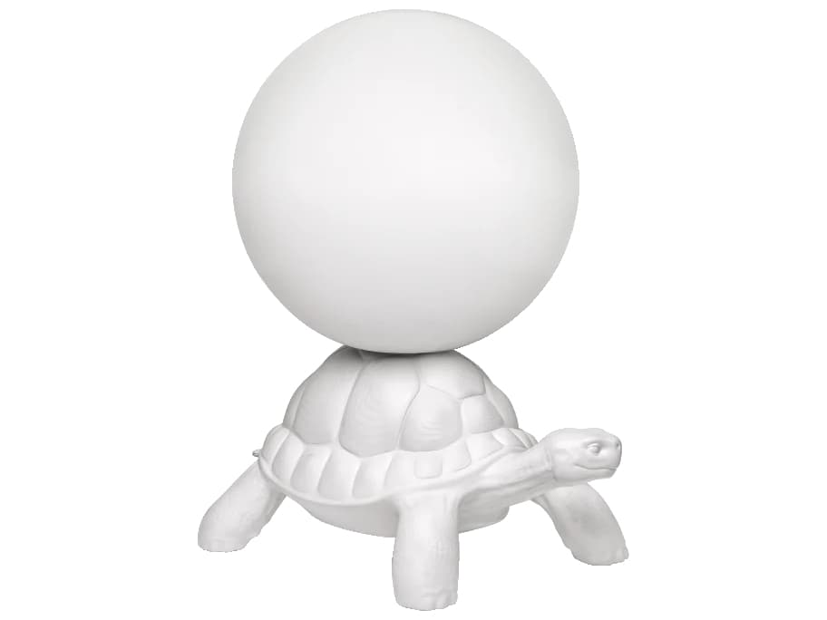 Qeeboo Turtle Carry White Buffet Lamp