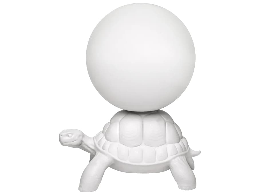 Qeeboo Turtle Carry White Buffet Lamp