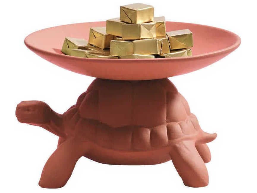 Qeeboo Turtle Carry Terracotta Pocket Emptier