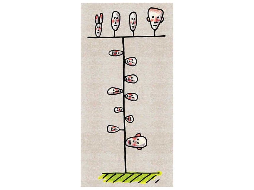 Qeeboo Genetic Tales Family Tree Graphic Runner Area Rug