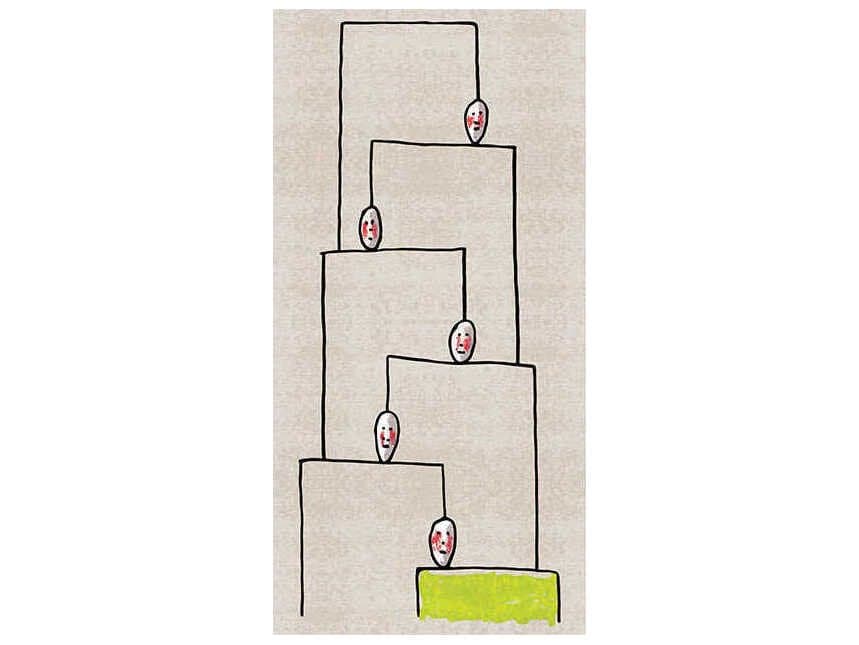 Qeeboo Genetic Tales Human Shelves Graphic Runner Area Rug