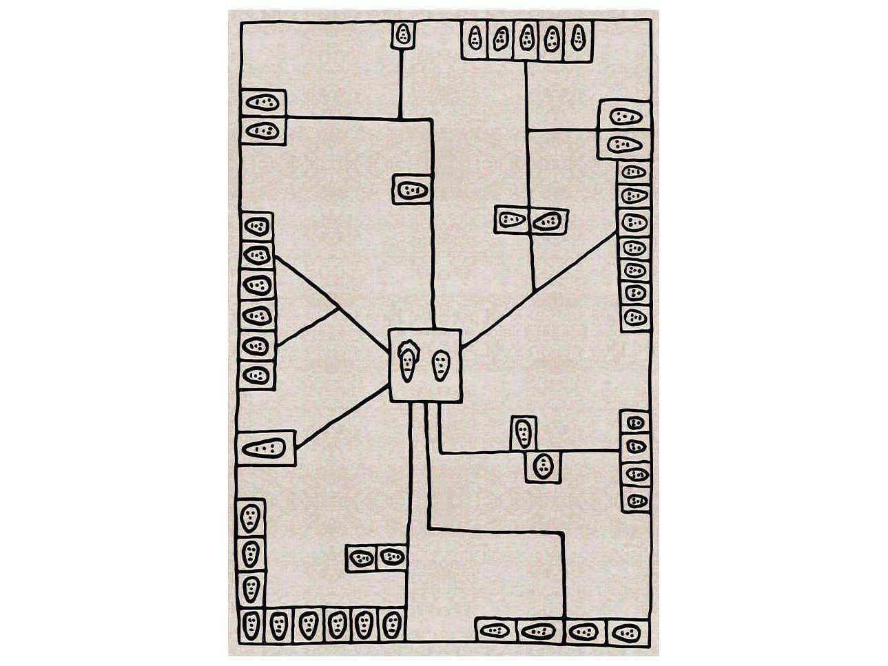 Qeeboo Genetic Tales Map Graphic Area Rug