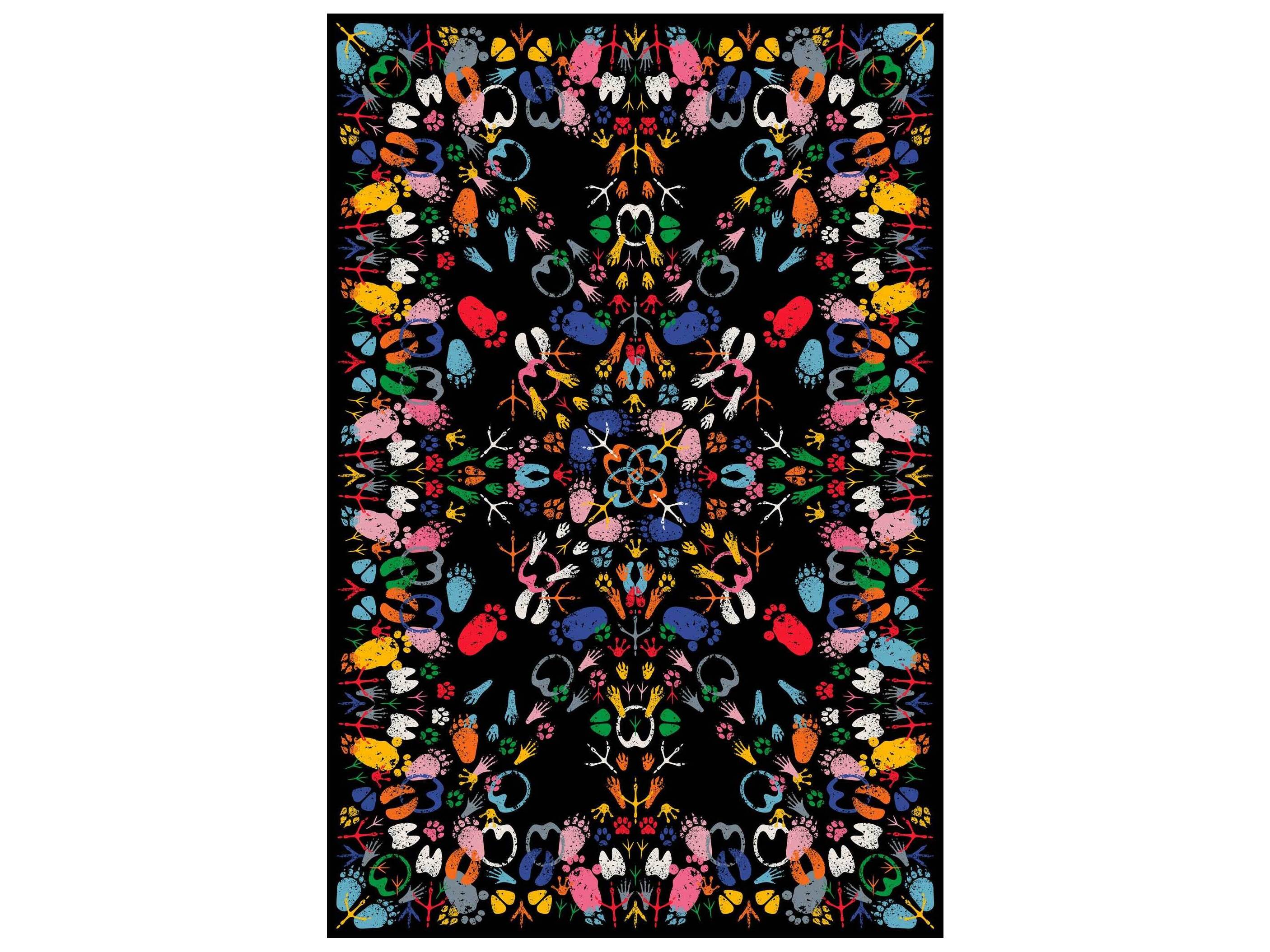 Qeeboo Lets Dance Animal Traces Graphic Area Rug