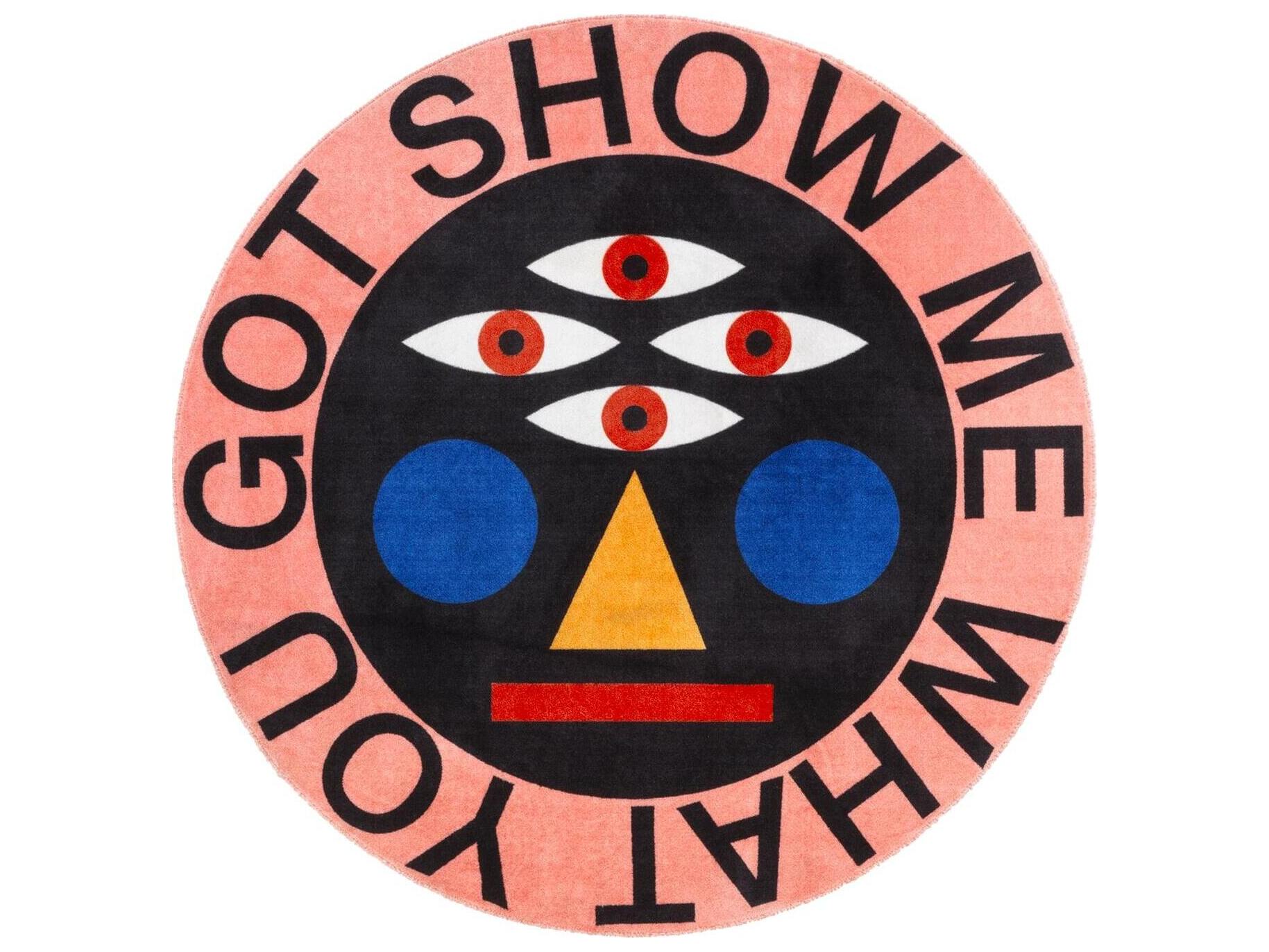 Qeeboo Oggian Show Me What You Got Graphic Area Rug