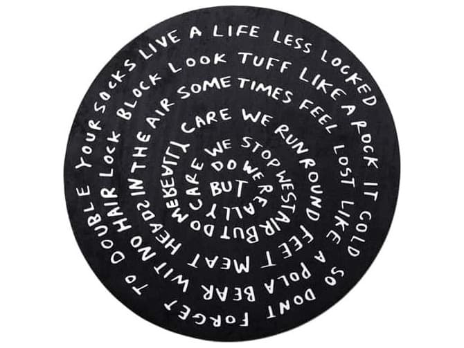 Qeeboo Linescapes Circular Chronicles Graphic Area Rug