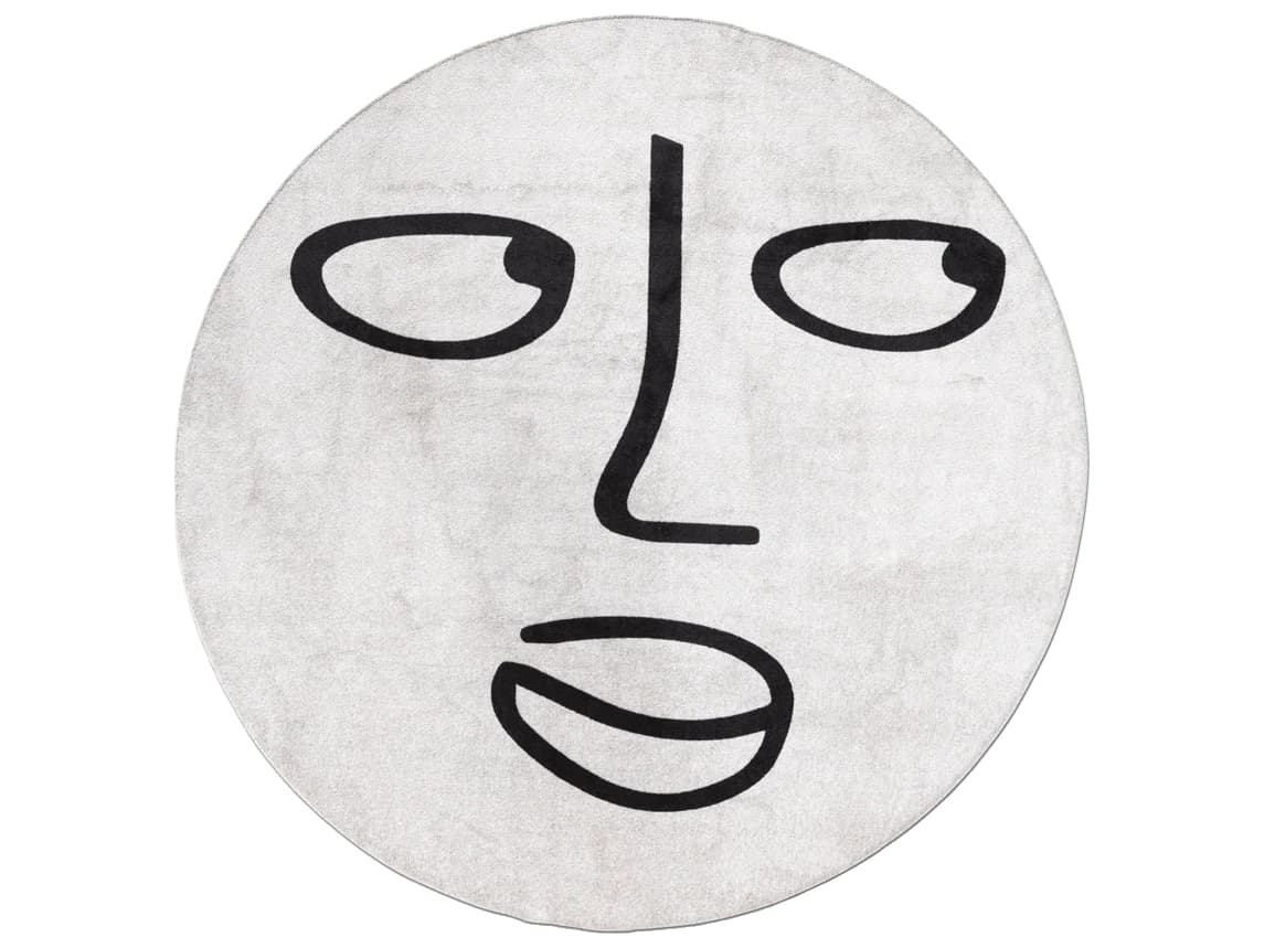 Qeeboo Linescapes Silent Moon Graphic Area Rug