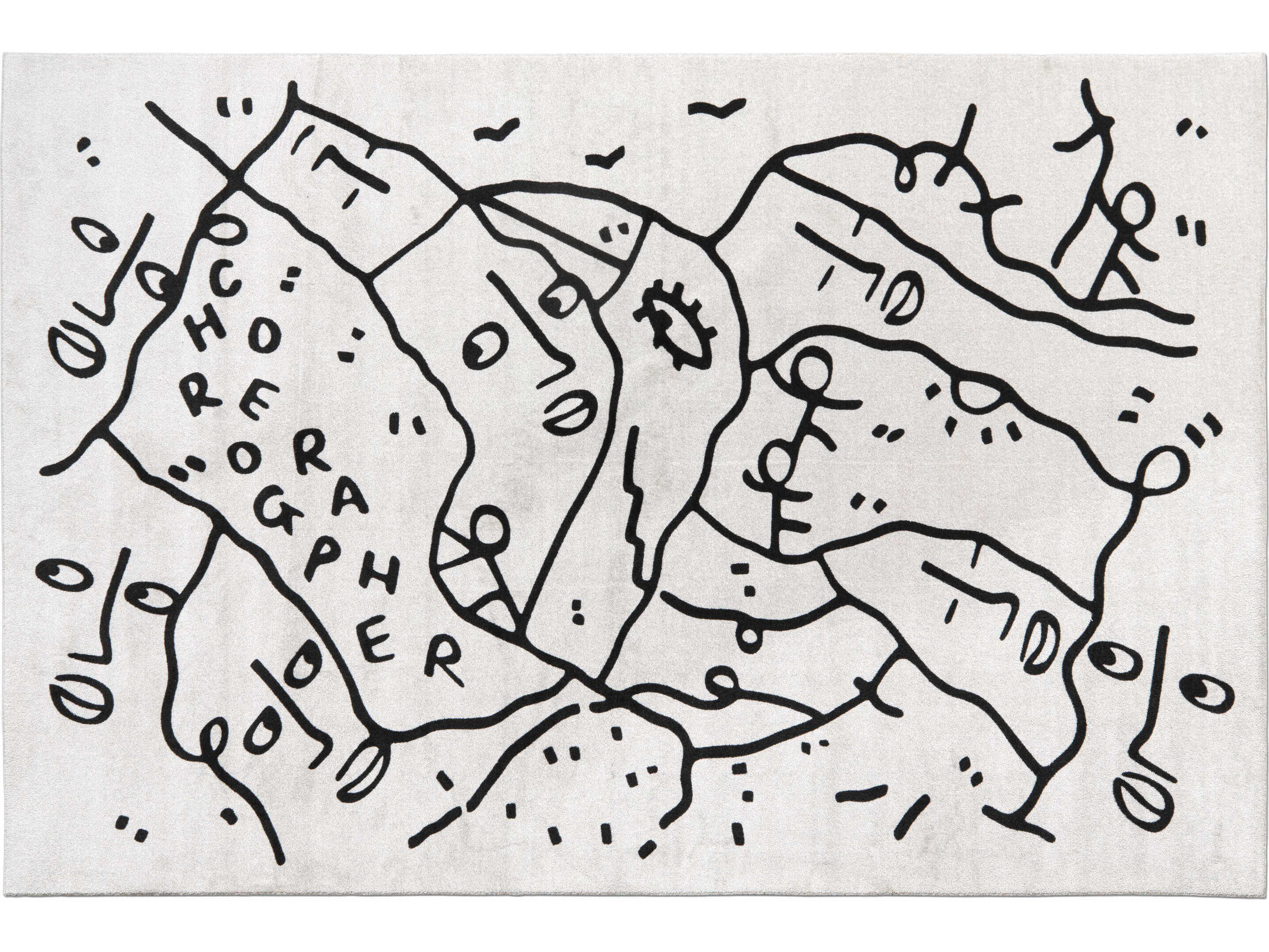 Qeeboo Linescapes ChoreograpHer Graphic Area Rug