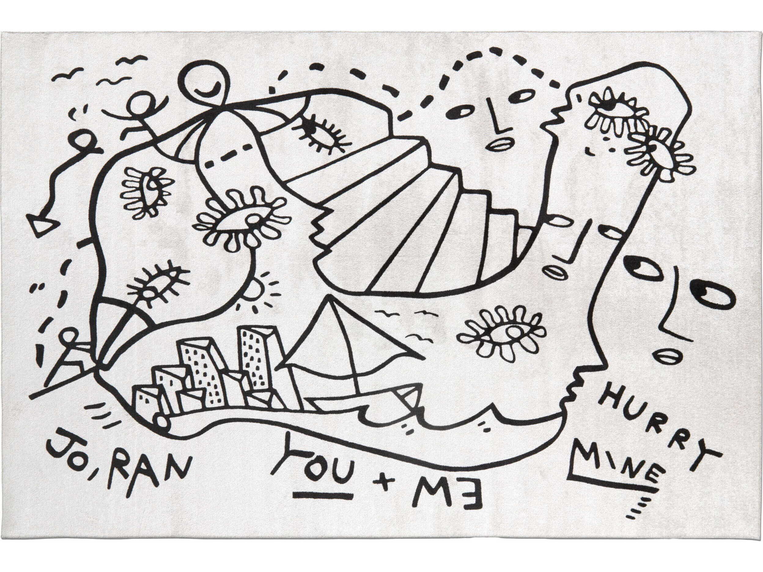 Qeeboo Linescapes Dream Dimension Graphic Area Rug