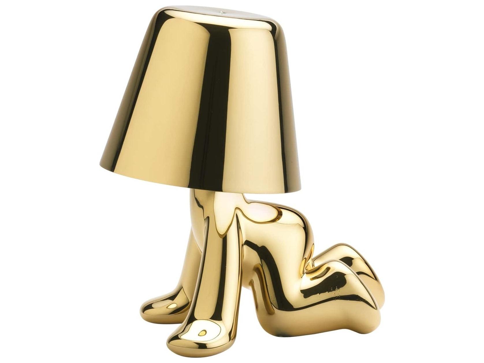 Qeeboo Golden Brothers Gold Table Lamp