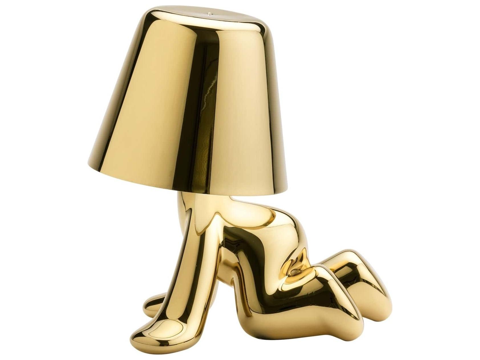 Qeeboo Golden Brothers Gold Table Lamp