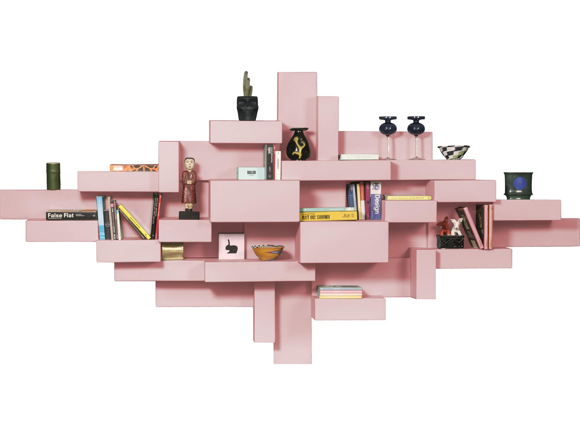 Qeeboo Primitive Pink Wall Bookshelf