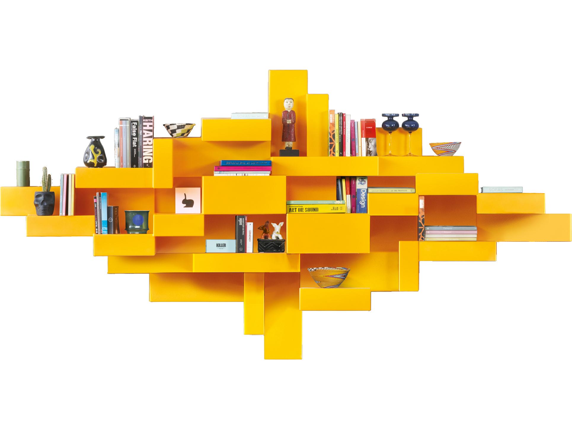 Qeeboo Primitive Yellow Wall Bookshelf