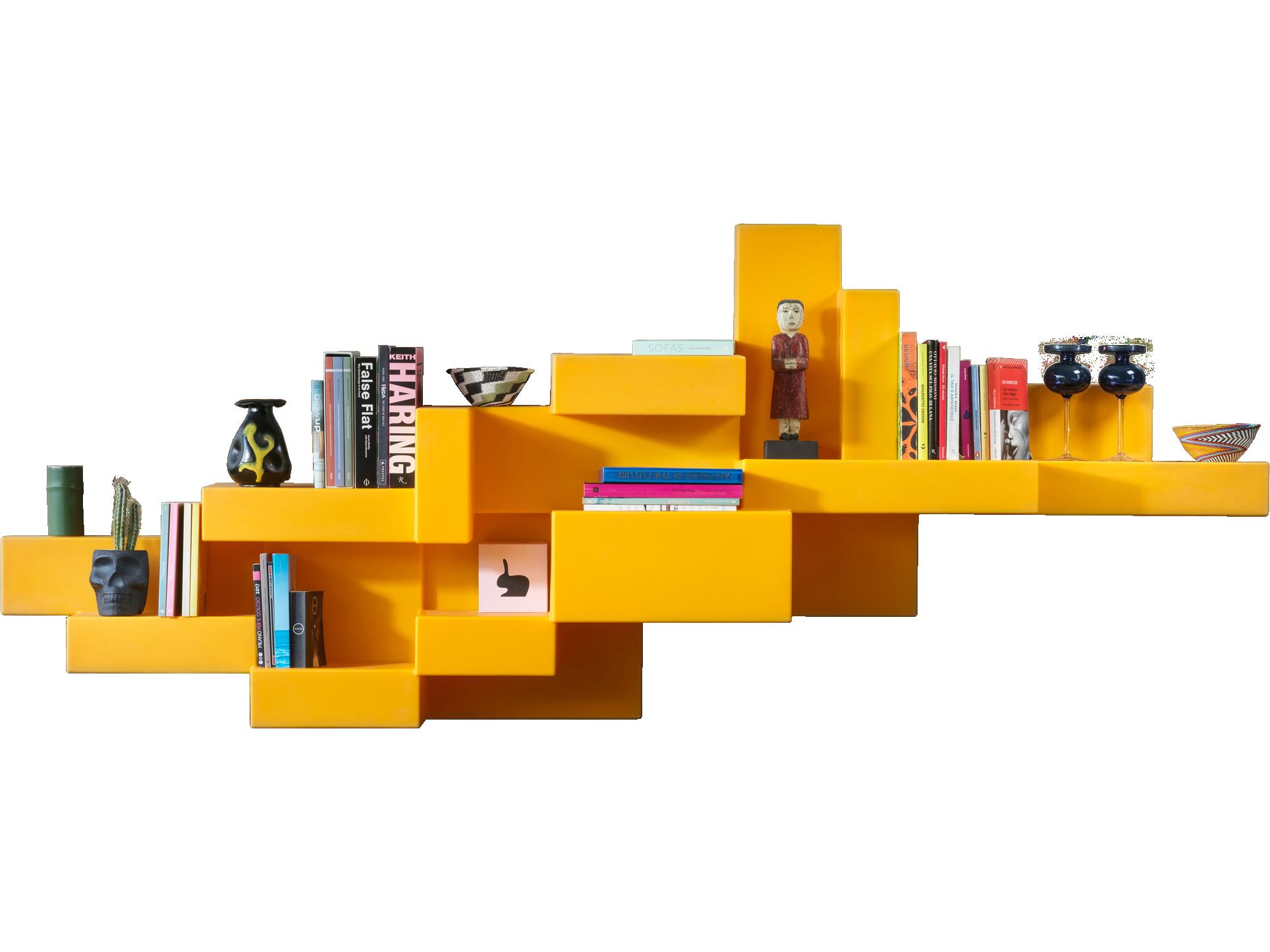 Qeeboo Primitive Yellow Wall Bookshelf