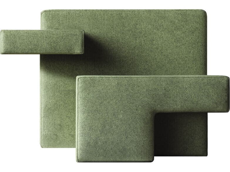 Qeeboo Primitive Green Boucle Accent Chair