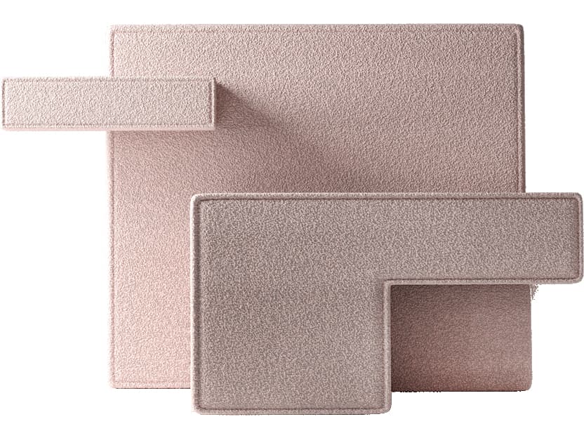 Qeeboo Primitive Pink Boucle Accent Chair