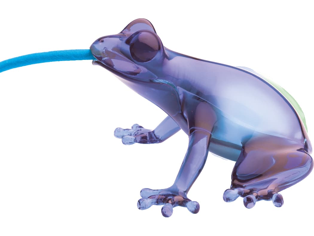 Qeeboo Hungry Frog Sapphire Purple Table Lamp