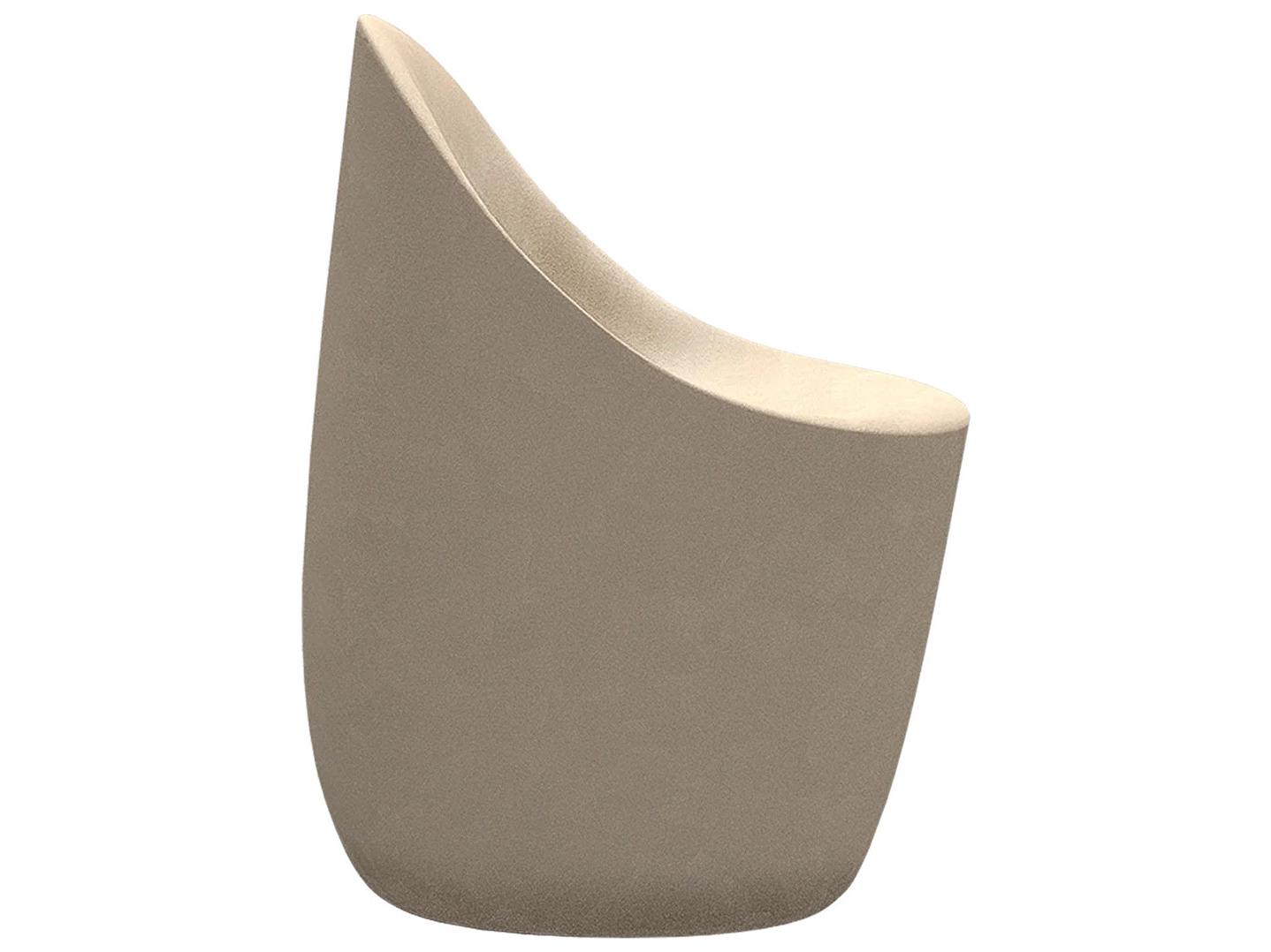 Qeeboo Cobble Ottawa Moleskin Beige Armless Dining Chair