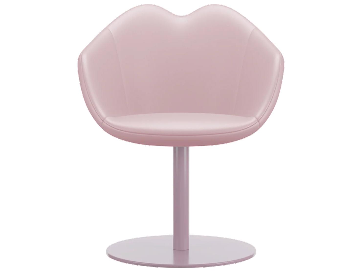 Qeeboo XOXO Pink Leather Arm Dining Chair