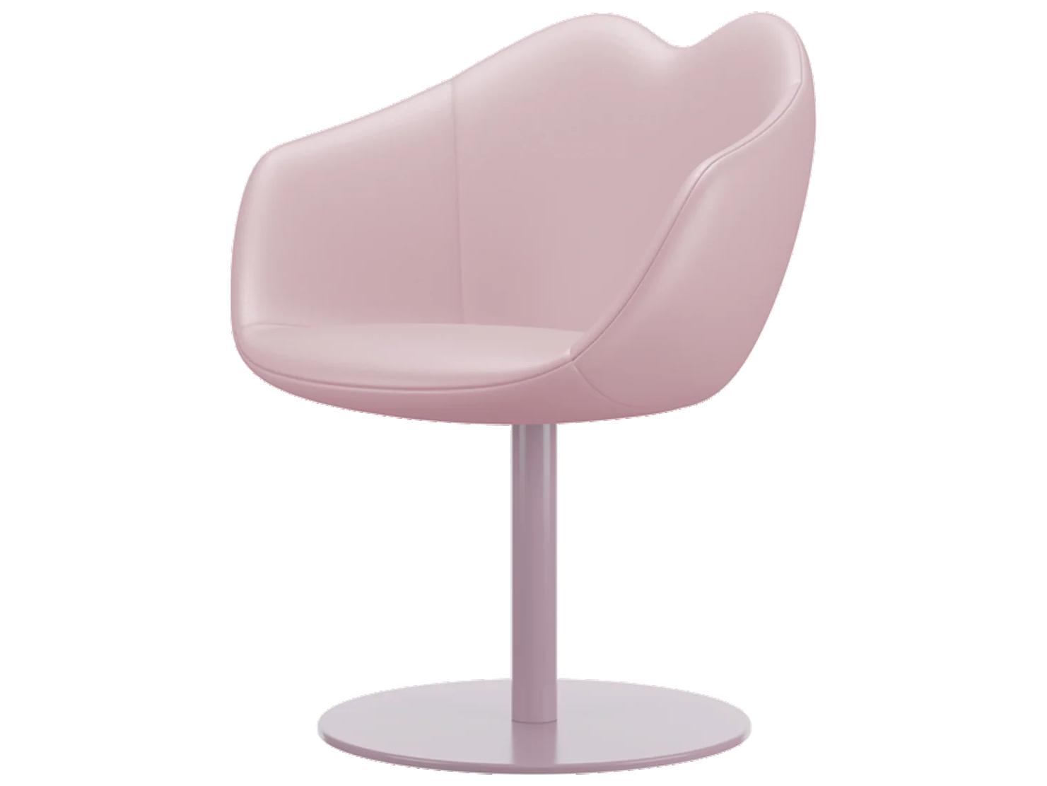 Qeeboo XOXO Pink Leather Arm Dining Chair