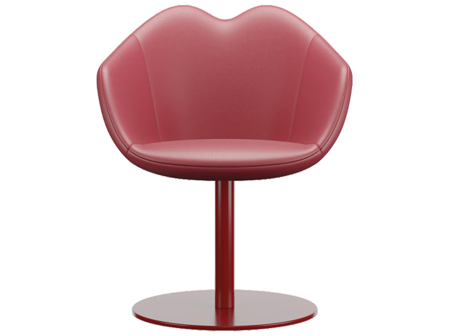 Qeeboo XOXO Red Leather Arm Dining Chair