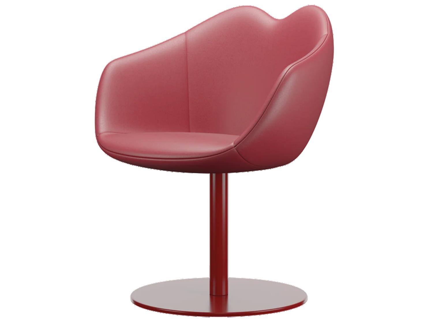 Qeeboo XOXO Red Leather Arm Dining Chair