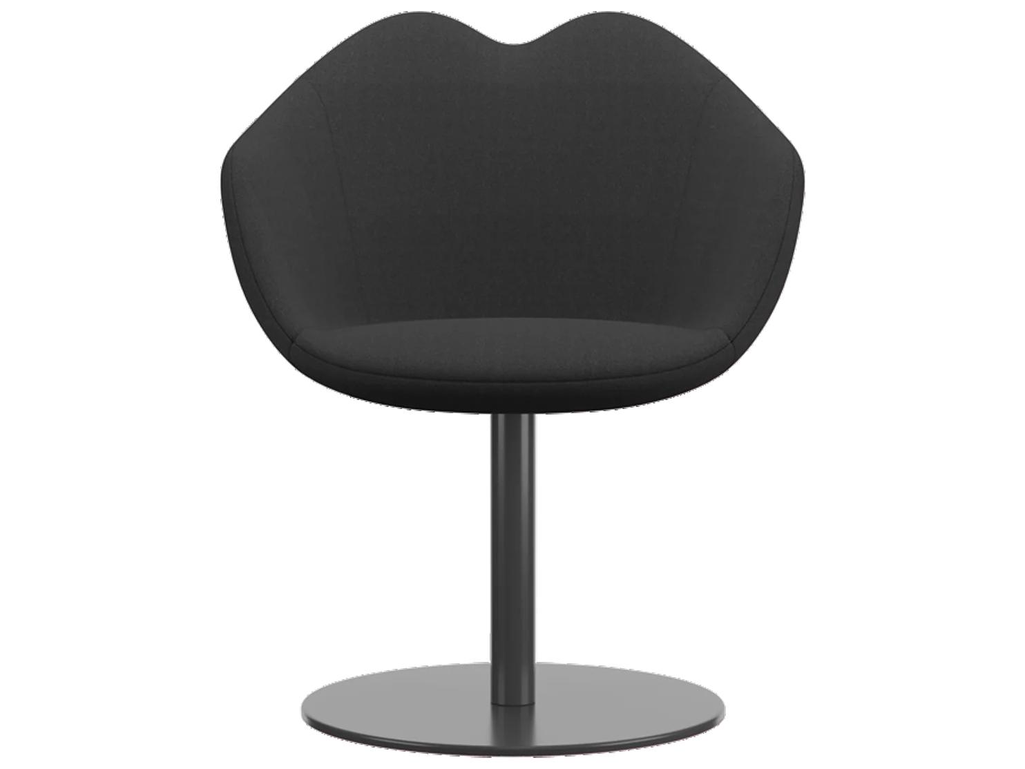Qeeboo XOXO Black Upholstered Arm Dining Chair