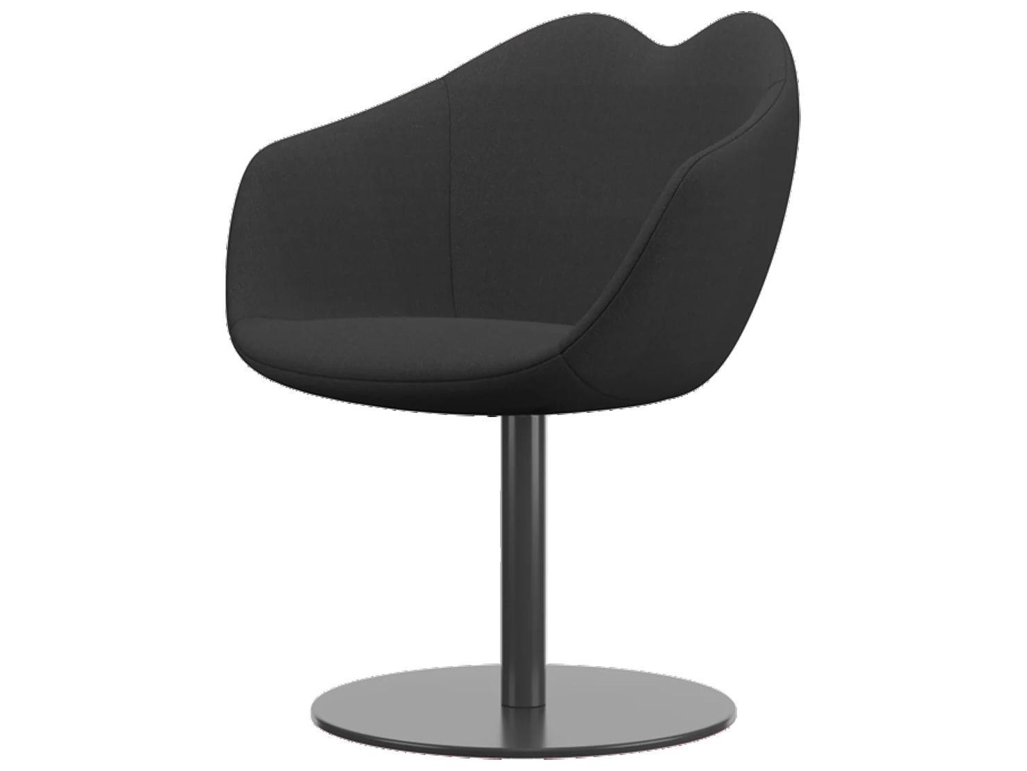 Qeeboo XOXO Black Upholstered Arm Dining Chair