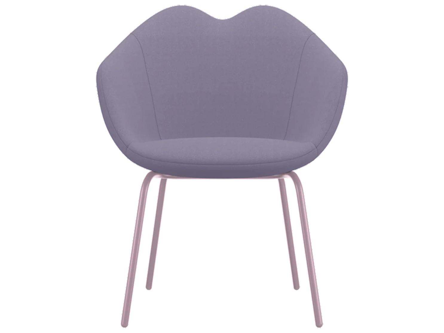 Qeeboo XOXO Purple Upholstered Arm Dining Chair