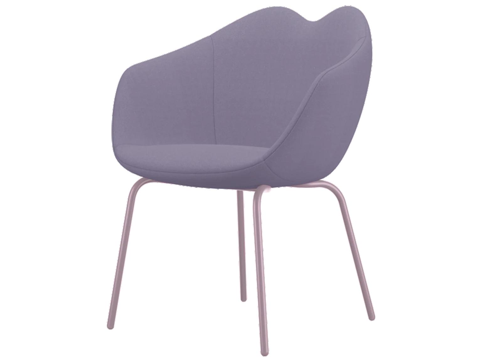 Qeeboo XOXO Purple Upholstered Arm Dining Chair