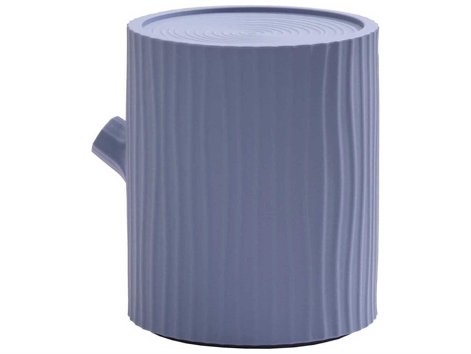 Qeeboo Tronco Round Plastic Blue Avio End Table