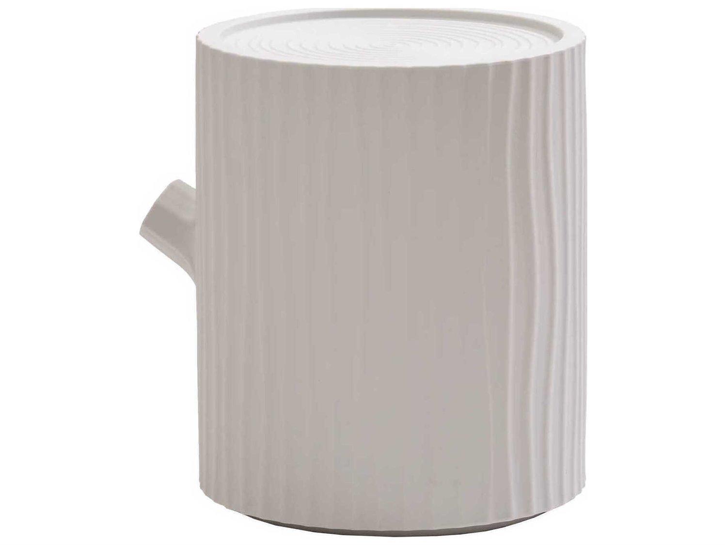 Qeeboo Tronco Round Plastic Light Grey End Table