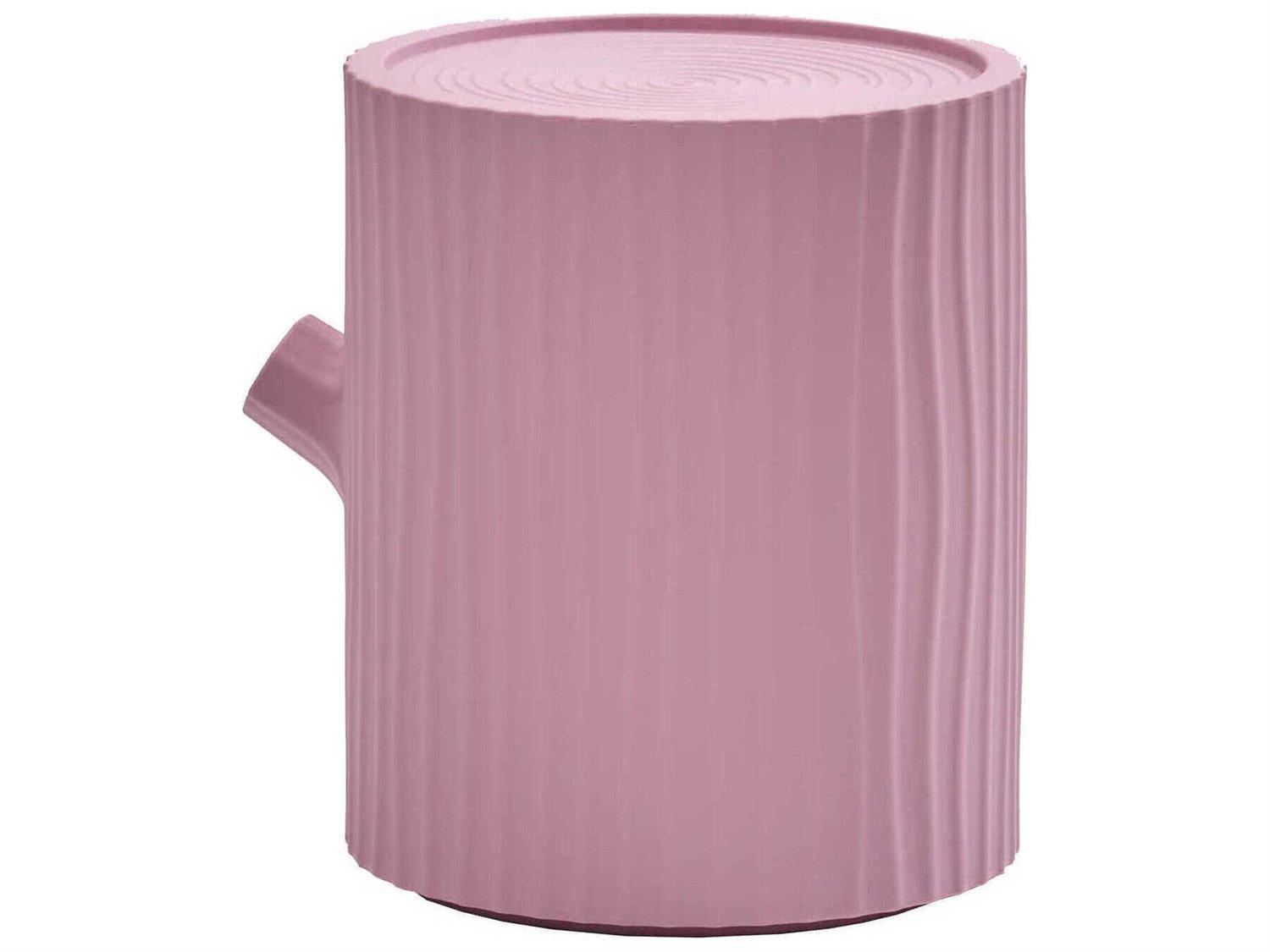 Qeeboo Tronco Round Plastic Pink End Table