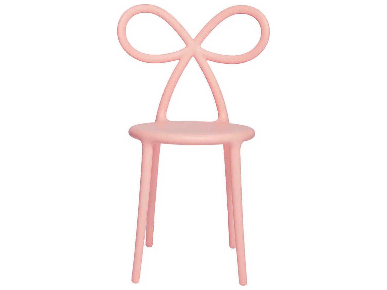 Qeeboo Ribbon Pink Armless Dining Chair
