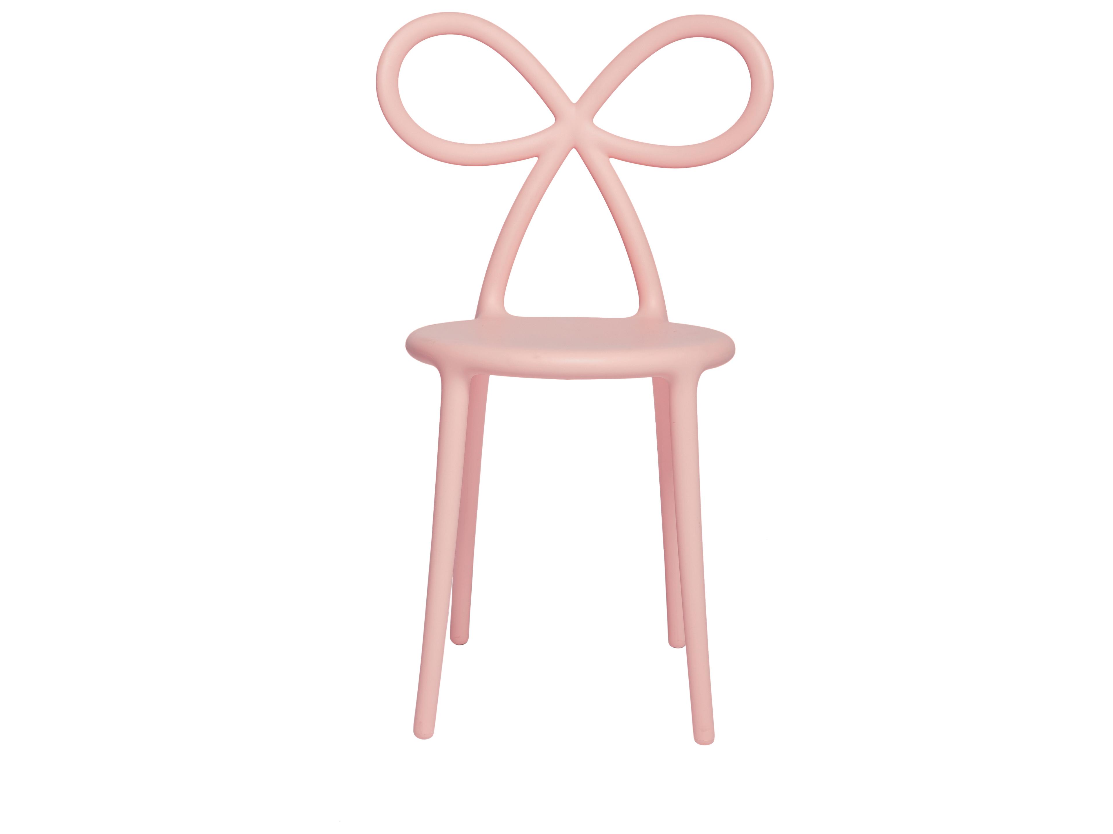 Qeeboo Ribbon Pink Armless Dining Chair
