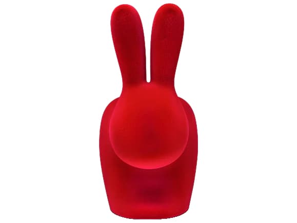Qeeboo Rabbit Red Velvet Bookend