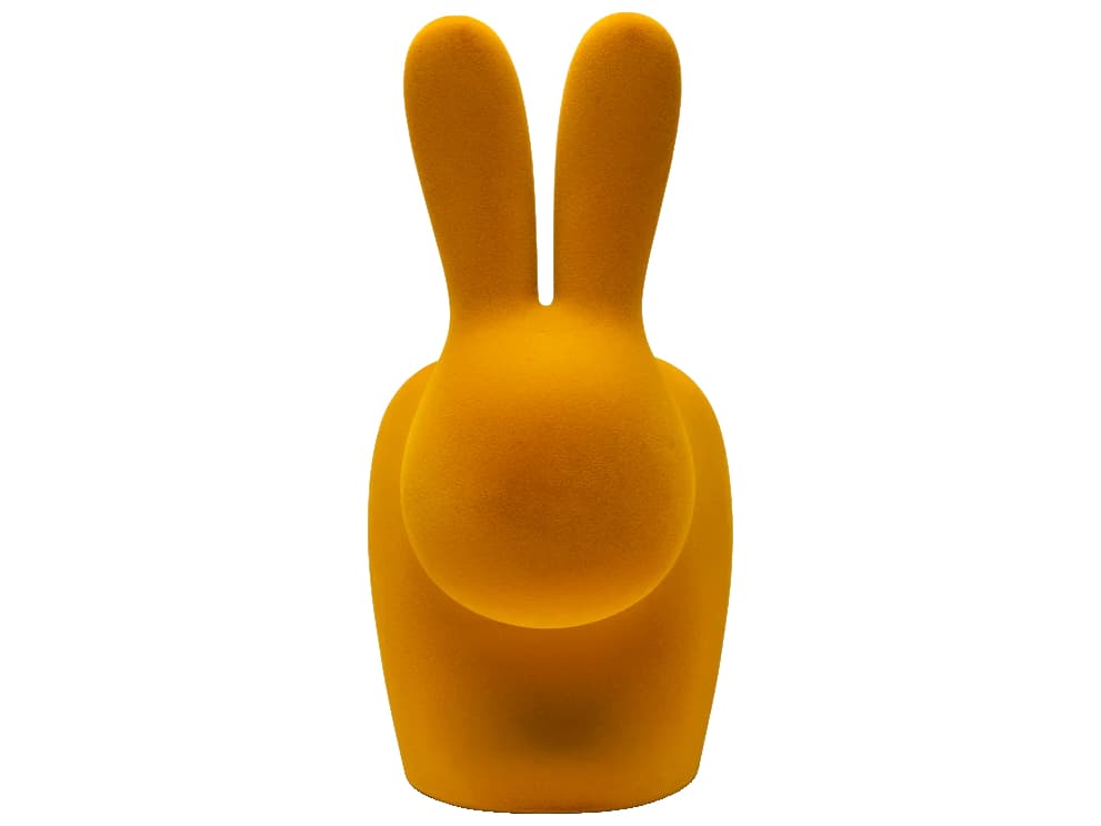Qeeboo Rabbit Gold Velvet Accent Chair
