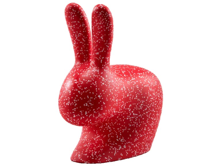 Qeeboo Rabbit Baby Red Accent Chair