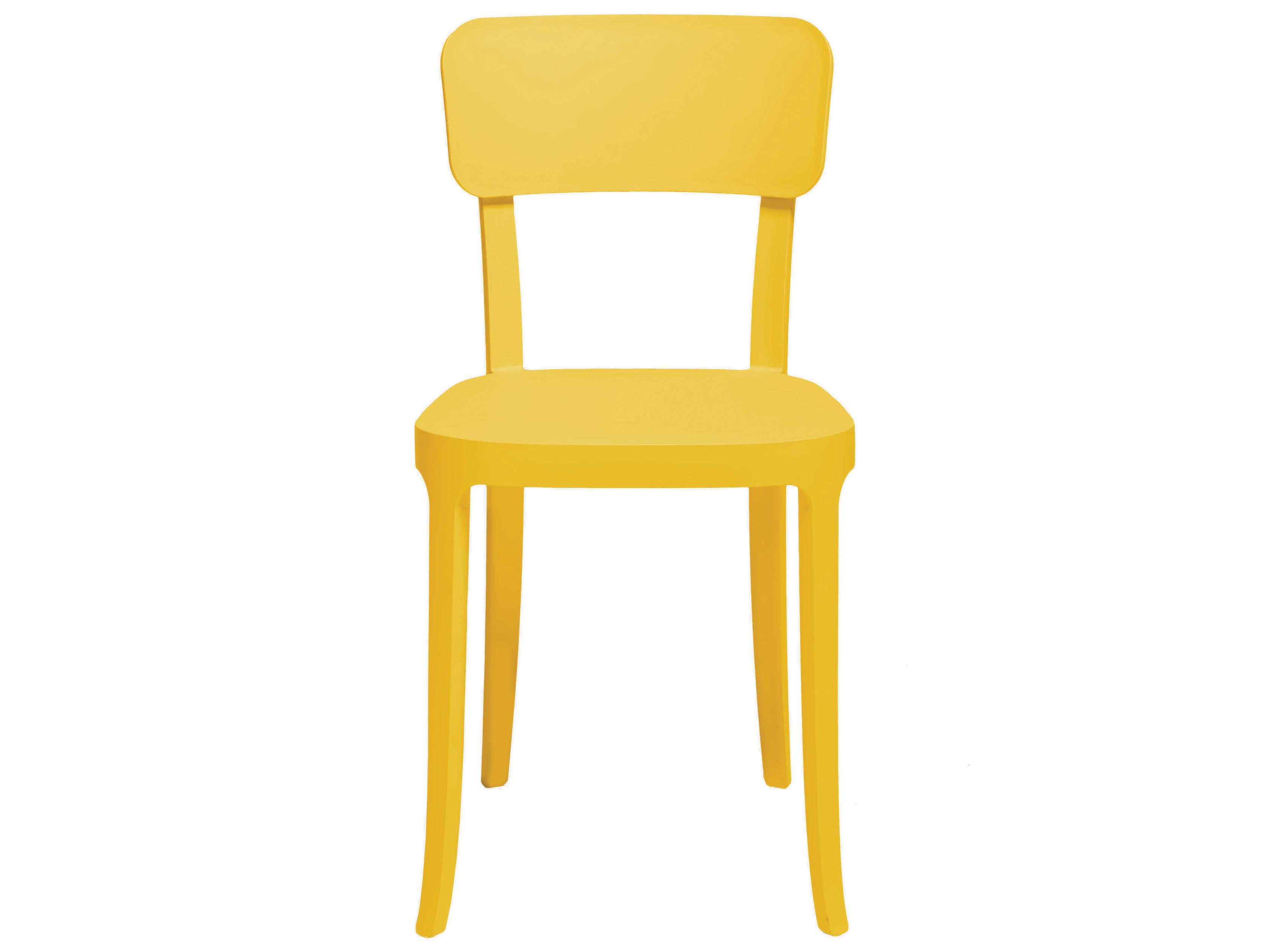 Qeeboo Outdoor K Yellow Polypropylene Dining Chair (Set of 2)