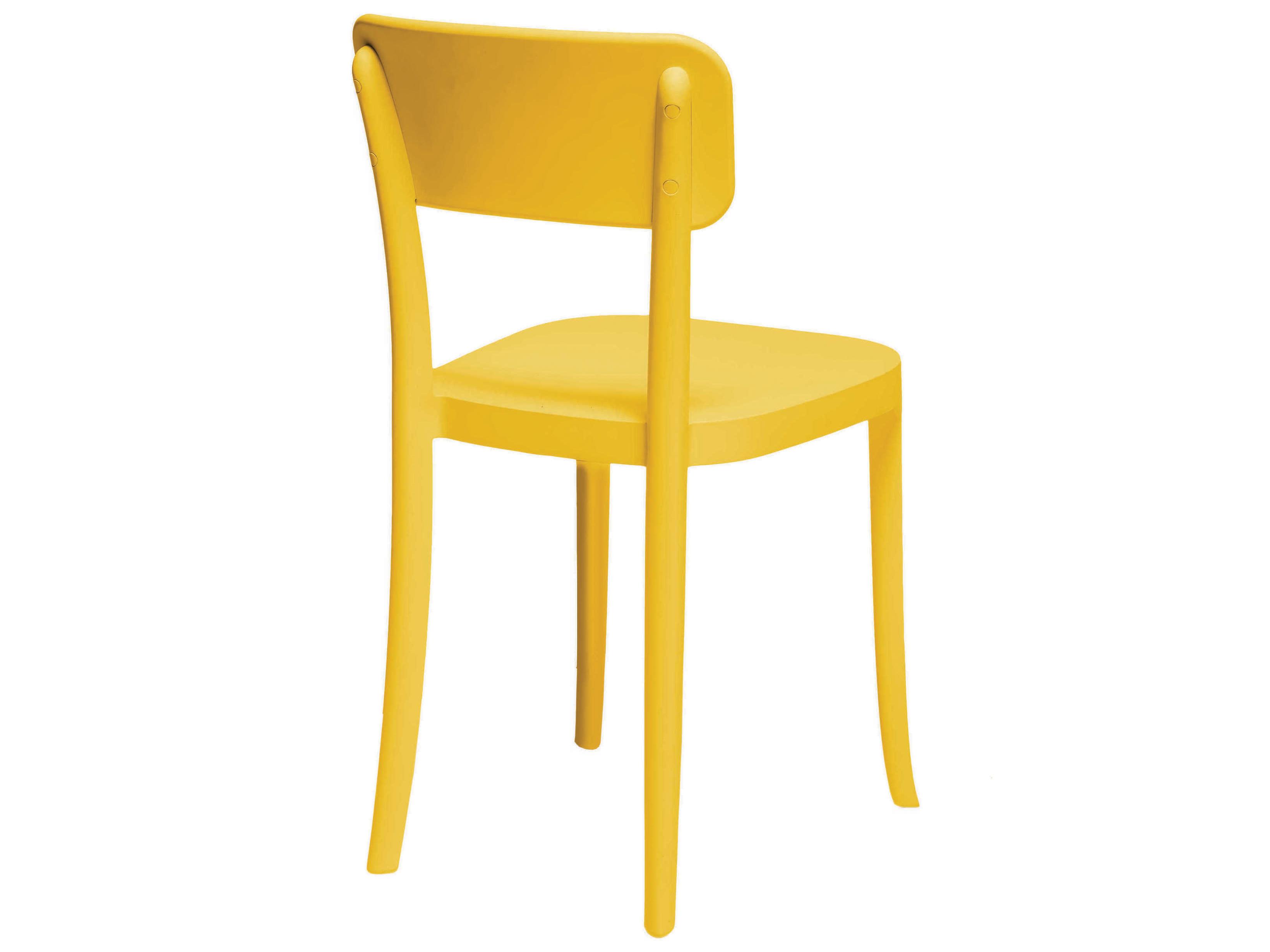 Qeeboo Outdoor K Yellow Polypropylene Dining Chair (Set of 2)