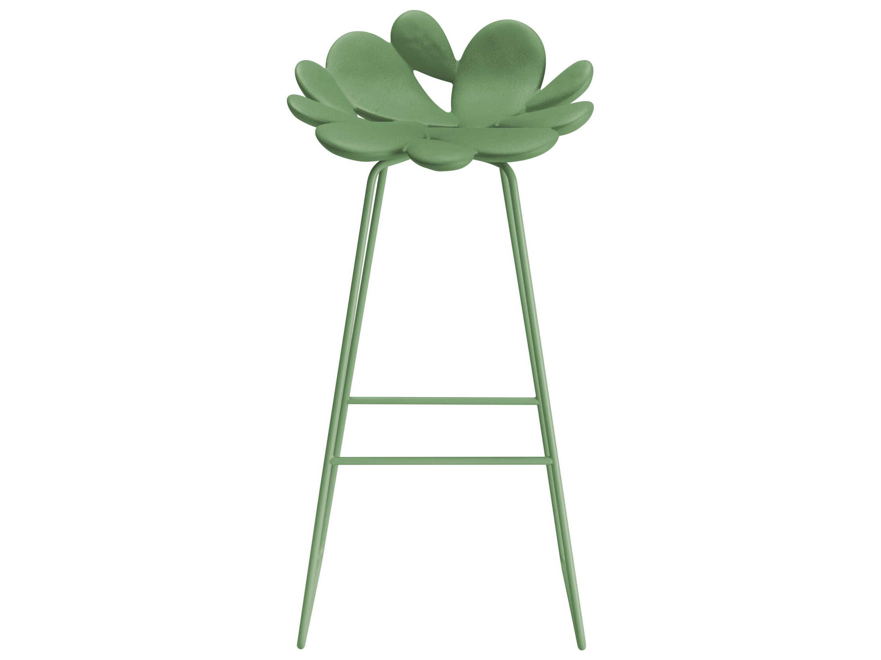 Qeeboo Outdoor Filicudi Balsam Green Recycled Plastic Bar Stool