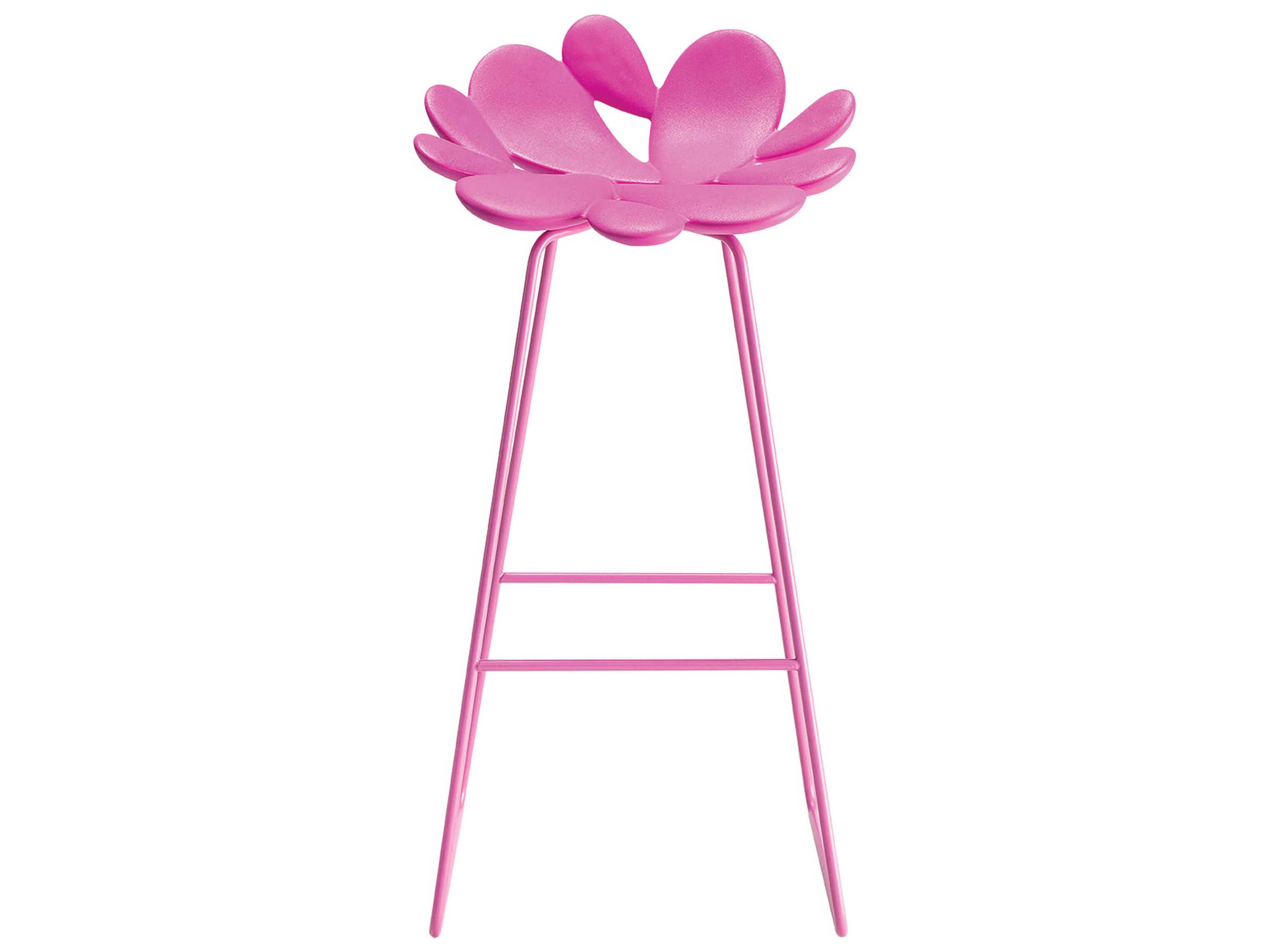 Qeeboo Outdoor Filicudi Bright Pink Recycled Plastic Bar Stool